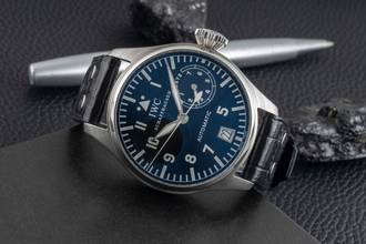 Thumbnail von IWC Duża pilotka z Schaffhausen Big Pilot Automatik 7 dni stalowy zegarek męski Ref IW500201 dokumenty