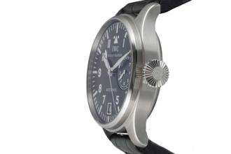 Thumbnail von IWC Duża pilotka z Schaffhausen Big Pilot Automatik 7 dni stalowy zegarek męski Ref IW500201 dokumenty