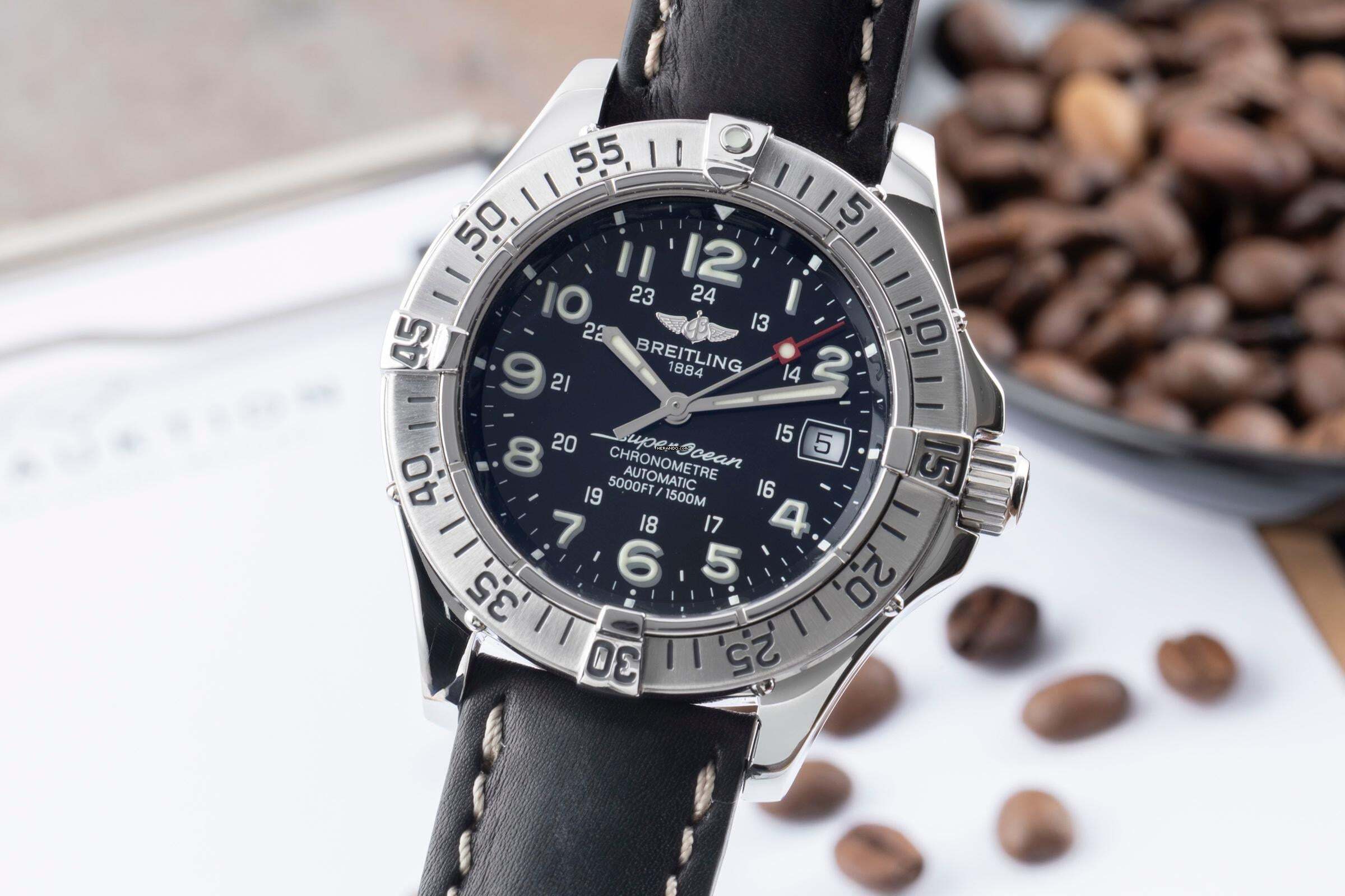 Breitling Superocean 1500M Chronomètre Automatique réf. A17360 Boîte & papiers 2004