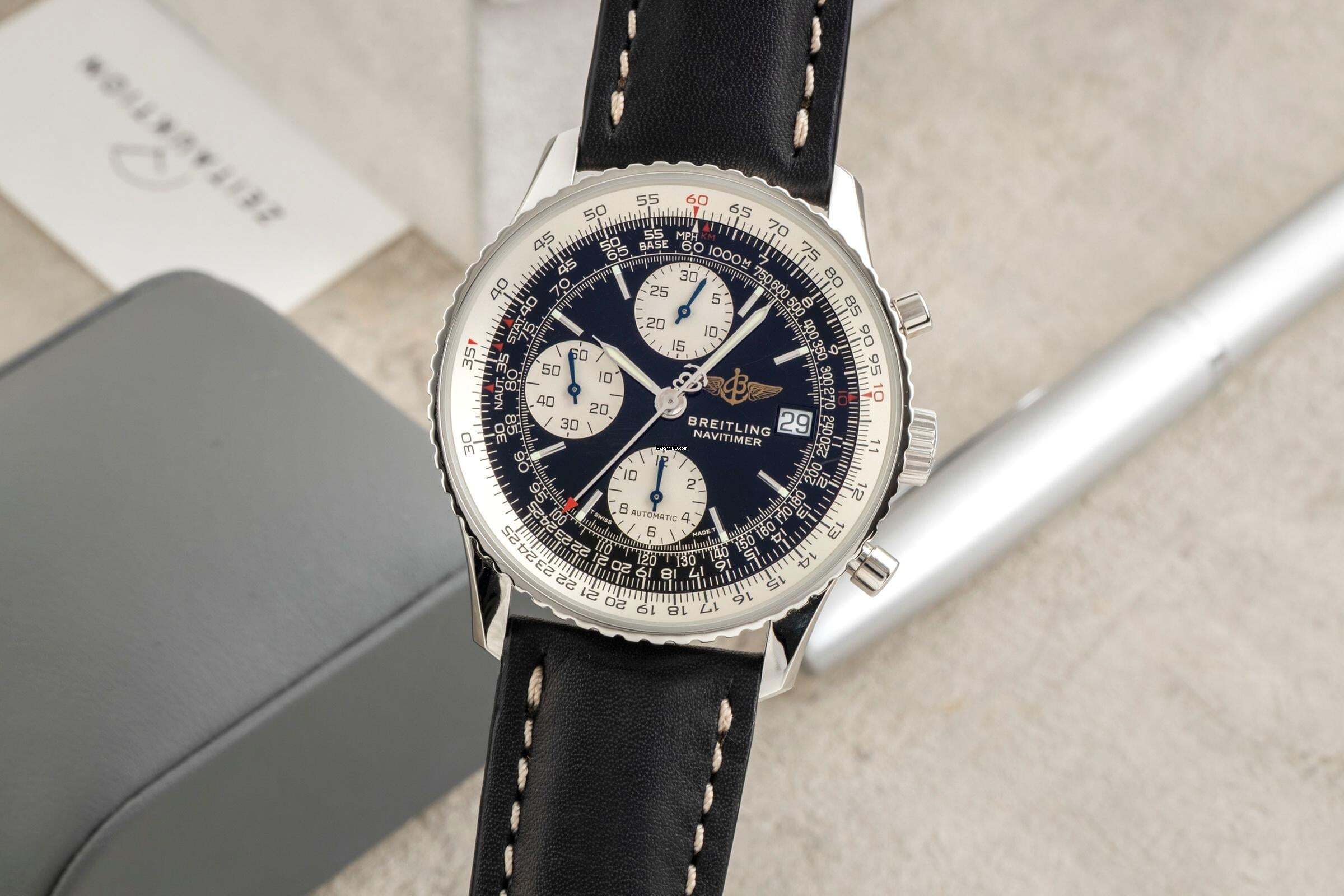 Breitling Old Navitimer Chronograph ze stali nierdzewnej Automatyczny Ref. A13322 B&P 1999