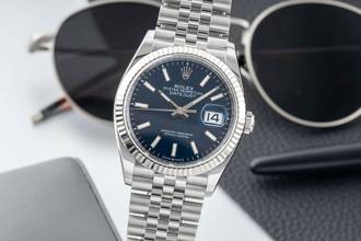 Thumbnail von Rolex Datejust 36 Blue Dial Stahl / Weissgold Automatik Herrenuhr Ref. 126234