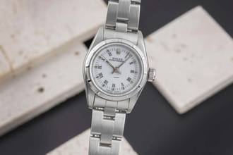 Thumbnail von Rolex Oyster Perpetual 26 Lady Automatik Edelstahl Damenuhr Ref. 67230 Papiere 1995