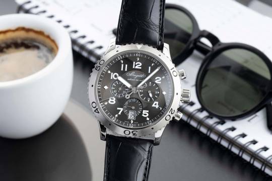  Breguet Type XX - XXI - XXII Flyback Chronograph Automatik Stahl Herrenuhr Ref. 3810 