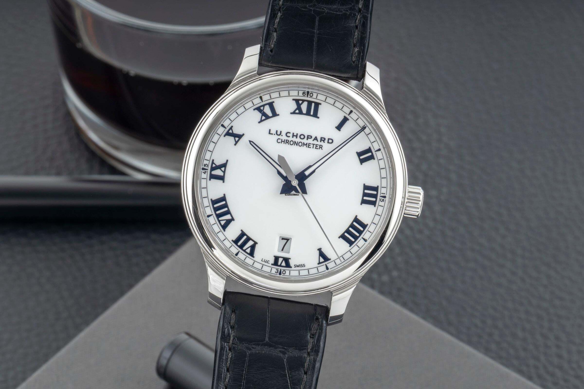 Chopard L.U.C 1937 Classic stalowa automatyczna męska zegarek Ref. 168544-3001