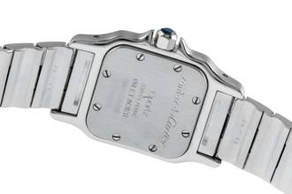 Thumbnail von Cartier Santos Galbée Lady Acero / Oro Cristal de zafiro Ref. W20012C4