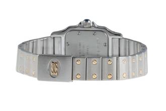 Thumbnail von Cartier Santos Galbée Lady Acero / Oro Cristal de zafiro Ref. W20012C4