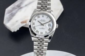 Thumbnail von Rolex Datejust 41 Roman Dial Edelstahl Automatik Herrenuhr Ref. 126300 B&P 2023