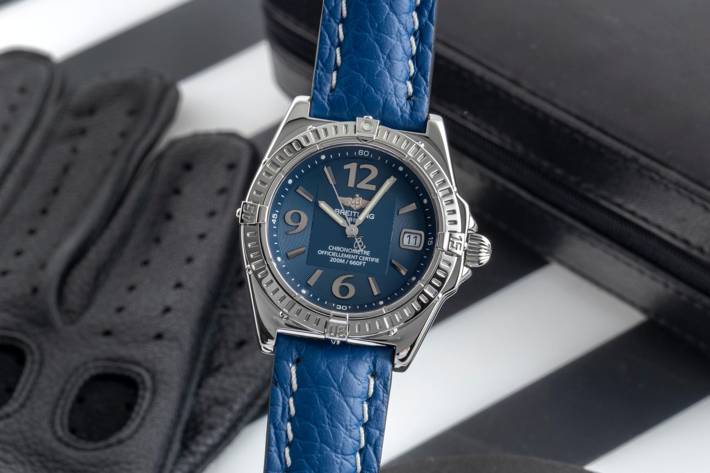 Breitling Callistino stalen kwarts herenhorloge Ref. A77346 doos & papieren 2003