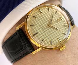 Thumbnail von Omega Seamaster Extremely rare Seamaster Solid Gold Vollgold Chessboard Dial Automatic Automatik ref 14742 14742