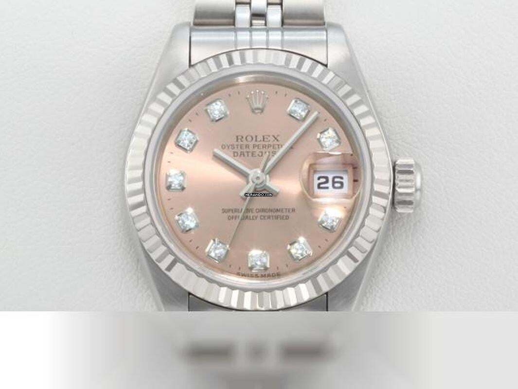 Rolex Lady-Datejust Stahl Weissgold 750 Diamanten Automatik Gold Damen Stainless Steel 18kt White Gold Jubilé-band Chronometer