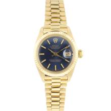 Thumbnail von Rolex Lady-Datejust 26 Yellow Gold President Blue Dial