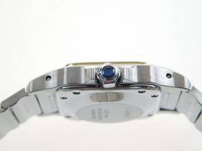 Thumbnail von Cartier Santos Automatik Damenuhr Stahl Gold im Top Zustand strammes Band