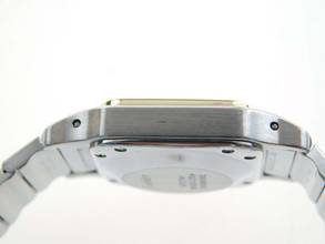 Thumbnail von Cartier Santos Automatik Damenuhr Stahl Gold im Top Zustand strammes Band