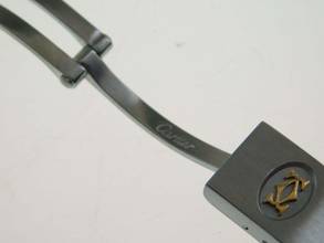 Thumbnail von Cartier Santos Automatik Damenuhr Stahl Gold im Top Zustand strammes Band