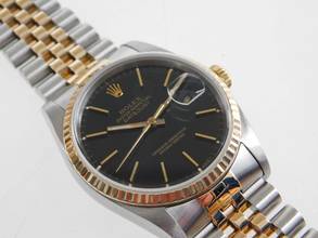 Thumbnail von Rolex Datejust 36 St / G 36 mm TOP Zustand und Top Band aus 1990 mit orig. Box und Zubehör