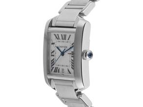 Thumbnail von Cartier Tank Française GM Großes Modell Ref.2302 2002 Box&Beschreibung sehr gut Vintage Tank Francaise GM Großes Modell