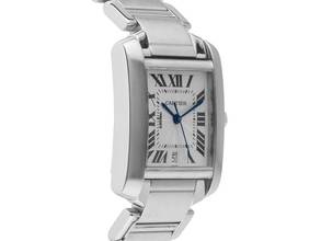 Thumbnail von Cartier Tank Française GM Großes Modell Ref.2302 2002 Box&Beschreibung sehr gut Vintage Tank Francaise GM Großes Modell