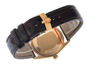 Thumbnail von Rolex Oyster Perpetual 34 18kt Gelbgold Ref.1002 1977 original Box sehr gut Vintage Oyster Perpetual 18kt Gelbgold Krokoleder