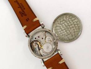 Thumbnail von Omega Classic Small Scarab Steel Vintage Art Deco cal 26.5 SOB Two Tone dial