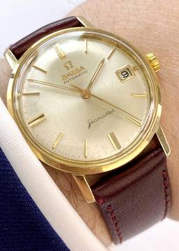 Omega Seamaster DeVille Serviced Seamaster Pre De Ville Solid Gold Vollgold Vintage Automatic Automatik