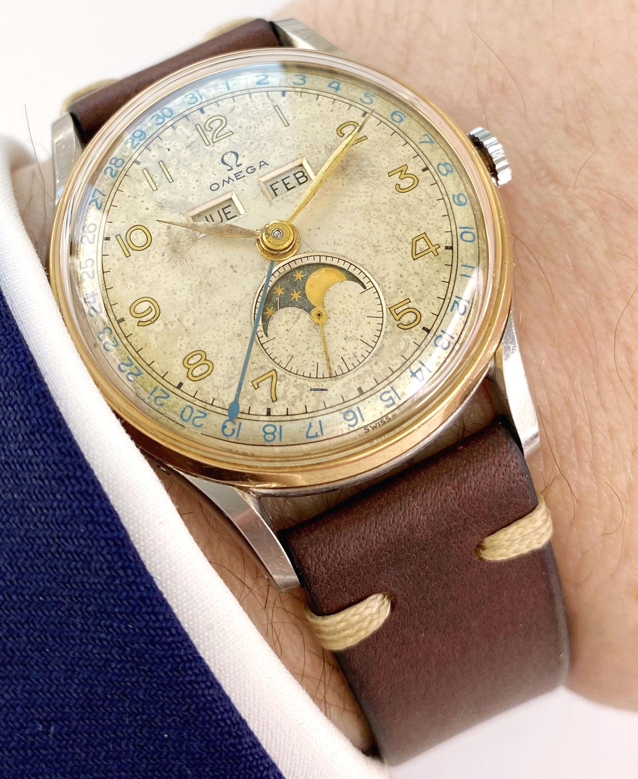 Omega Serviced Cosmic Triple Date Moonphase Mondphase 2471 2471