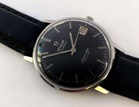 Thumbnail von Omega Seamaster DeVille Serviced Seamaster De Ville Mad Man Vintage Automatic Automatik Black Restored Dial