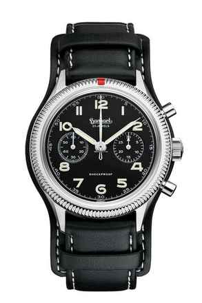  Hanhart Pioneer 417 ES Chronograph Handaufzug Kalbsleder mit Unterband H701.210-7010 