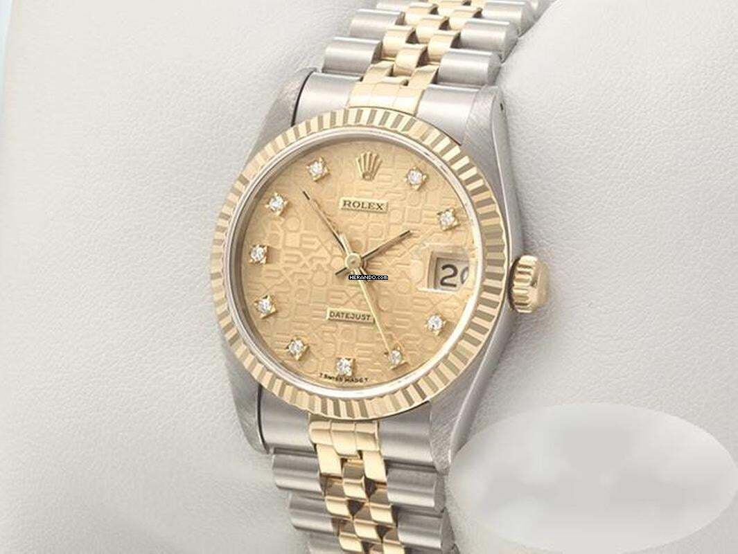 Rolex Datejust 31 31mm Medium 68273 Stahl Gelbgold 750 Diamanten Automatik Stainless Steel 18kt Yellow Gold Jubilé-band Chronometer Oyster