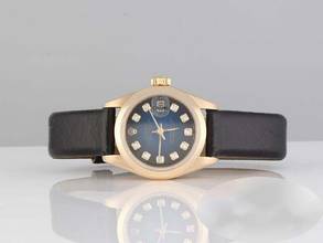 Thumbnail von Rolex Lady-Datejust Gelbgold 750 Diamanten Automatik Lederband Gold Damenuhr