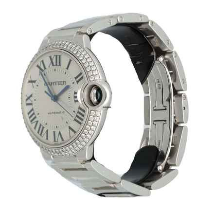  Cartier Ballon Bleu 36mm 18K whitegold Factory set diamonds 