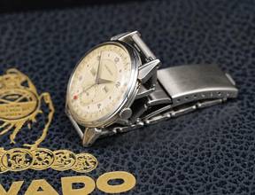 Thumbnail von Movado STUNNING TRIPLE DATE CALENDAR IN STEEL RARE VINTAGE