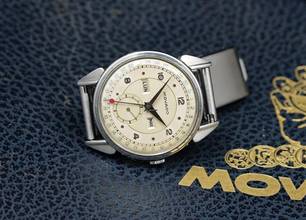 Thumbnail von Movado STUNNING TRIPLE DATE CALENDAR IN STEEL RARE VINTAGE