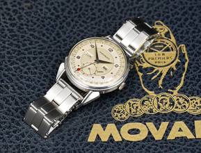 Thumbnail von Movado STUNNING TRIPLE DATE CALENDAR IN STEEL RARE VINTAGE