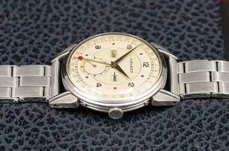 Thumbnail von Movado STUNNING TRIPLE DATE CALENDAR IN STEEL RARE VINTAGE