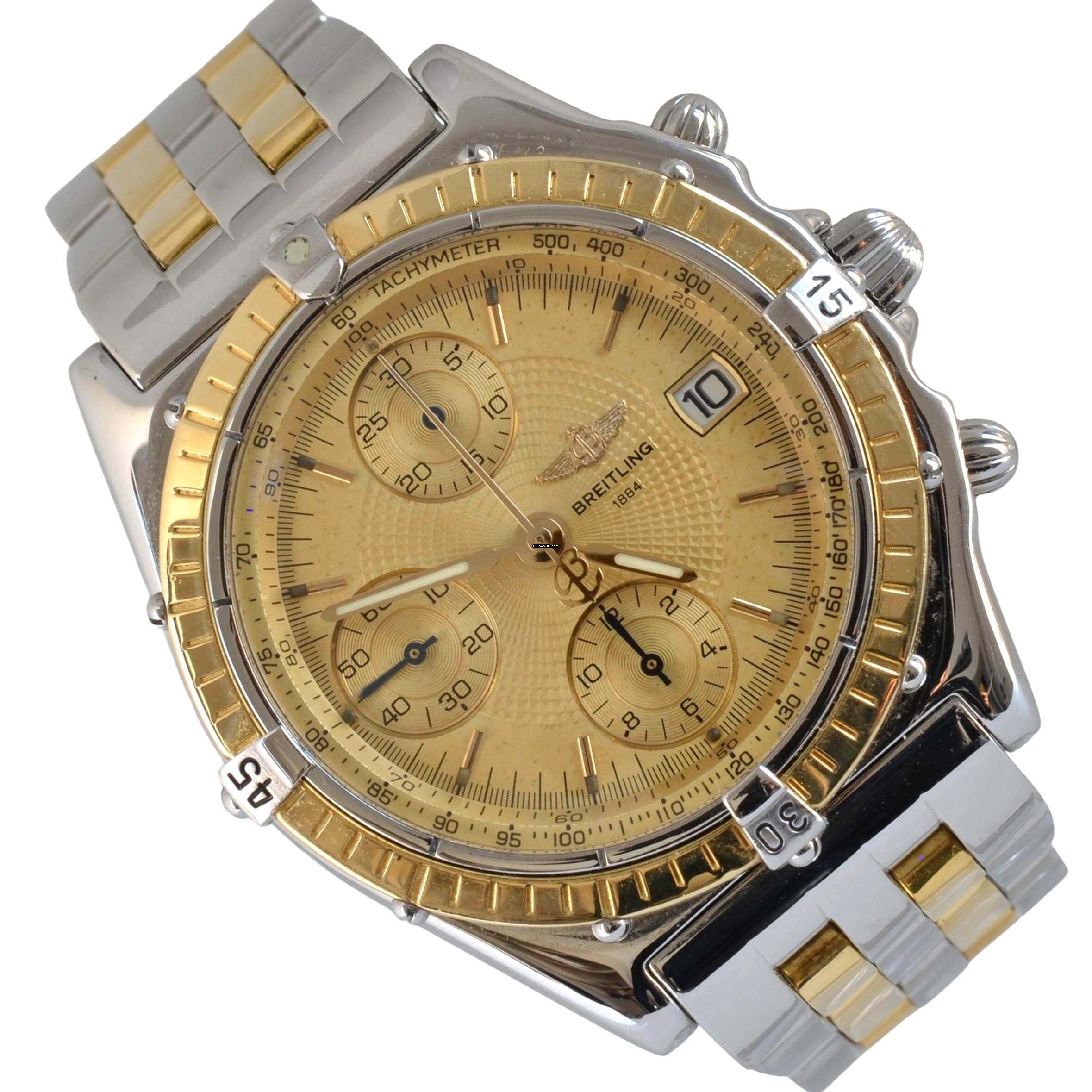 Breitling Chronomat D13048 Chronograaf champagne wijzerplaat Volledige set