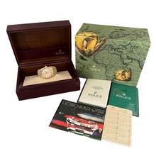 Thumbnail von Rolex Oyster Perpetual Date 1503/8 Soleil silver dial yellow gold 18KT Full Set TOP Condition