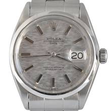 Thumbnail von Rolex Oyster Perpetual Date 1500 Mozaik gümüş kadran 1971 Tam Set
