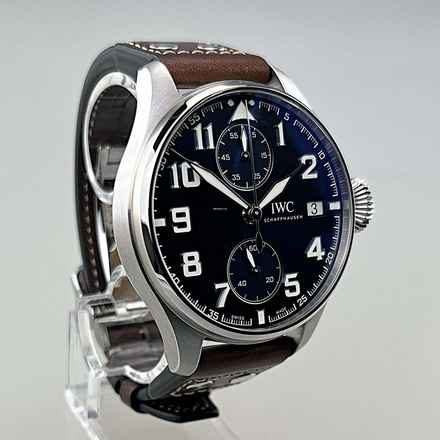  IWC Le Petit Prince Monopusher Big Edition steel 46 mm dial blue limited 500 pcs worldwide ungetragen Full Set EK 06/2022 Faltschließe Handaufzug 