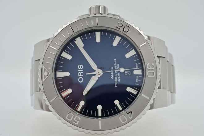  Oris Aquis Date 01 733 7730 4115 43,5mm Bucherer Blue 01 733 7730 4115-Set 