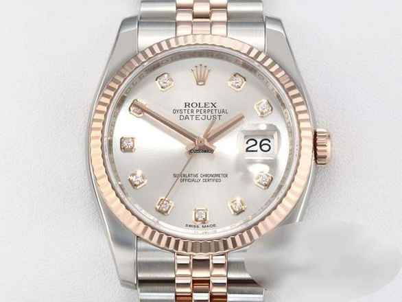  Rolex Datejust 36 36mm 116231 2014 Stahl Rosegold 750 Diamanten Automatik 