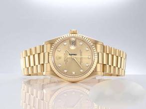 Thumbnail von Rolex Datejust 31 31mm Medium Gelbgold 750 Diamanten Automatik 18kt Yellow Gold Damen President-band Chronometer Oyster