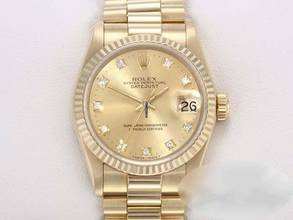Thumbnail von Rolex Datejust 31 31mm Medium Gelbgold 750 Diamanten Automatik 18kt Yellow Gold Damen President-band Chronometer Oyster