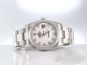 Thumbnail von Rolex Datejust 36 36mm 116234 Stahl Weissgold 750 Cacholong Diamanten Automatik Stainless Steel 18kt White Gold Oyster-band Chronometer