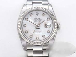 Thumbnail von Rolex Datejust 36 36mm 116234 Stahl Weissgold 750 Cacholong Diamanten Automatik Stainless Steel 18kt White Gold Oyster-band Chronometer