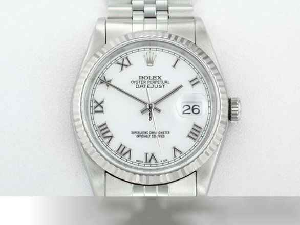 Rolex Datejust 36 36mm 16234 2001 Paslanmaz Çelik Beyaz Altın 750 Otomatik Altın Çelik