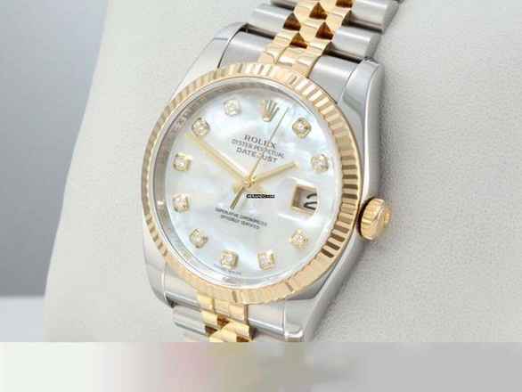 Rolex Datejust 36 36mm 116233 İnci Sedef Taşlar 2014 Çelik Sarı Altın 750 Otomatik