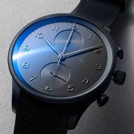  IWC Portugieser Chronograph Ceratanium NEW FULL SET 