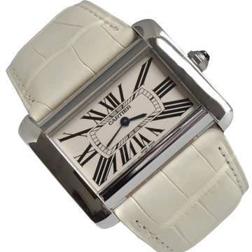 Cartier Tank Divan XL 2600 38MM cream dial quartz 2005