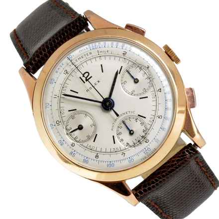 Rolex Kronograf büyük 3330 Antimagnetik gül altın 18KT 1937