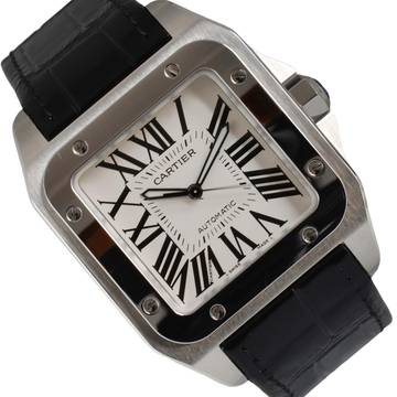  Cartier Santos 100 XL W20073X8 white dial Full Set like NEW 2020 